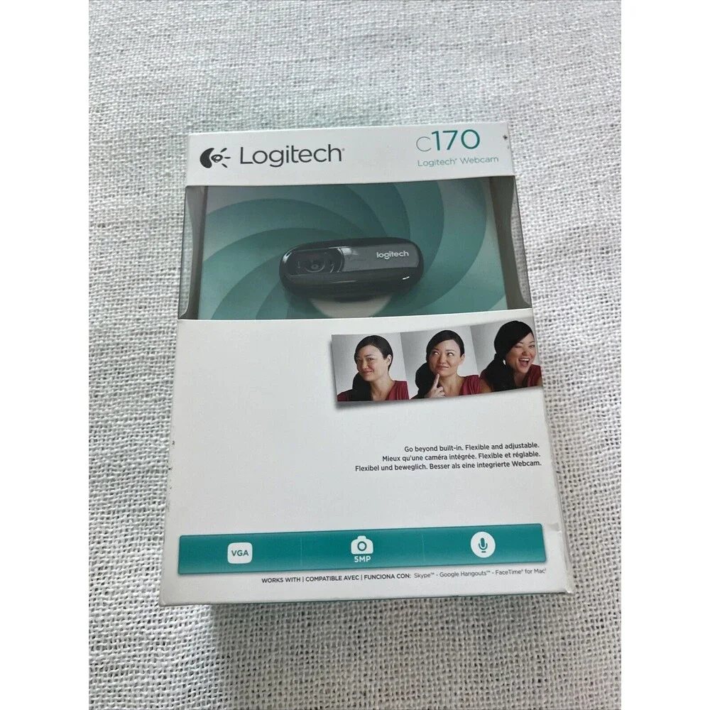 Logitech Webcam Camera C170 Web Cam Video VGA Built in Mic (B)